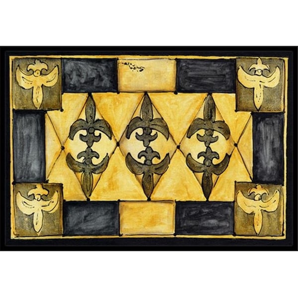 Carolines Treasures Carolines Treasures 8089-JMAT 36 x 24 in. Fleur de lis Indoor Or Outdoor Doormat 8089-JMAT - main